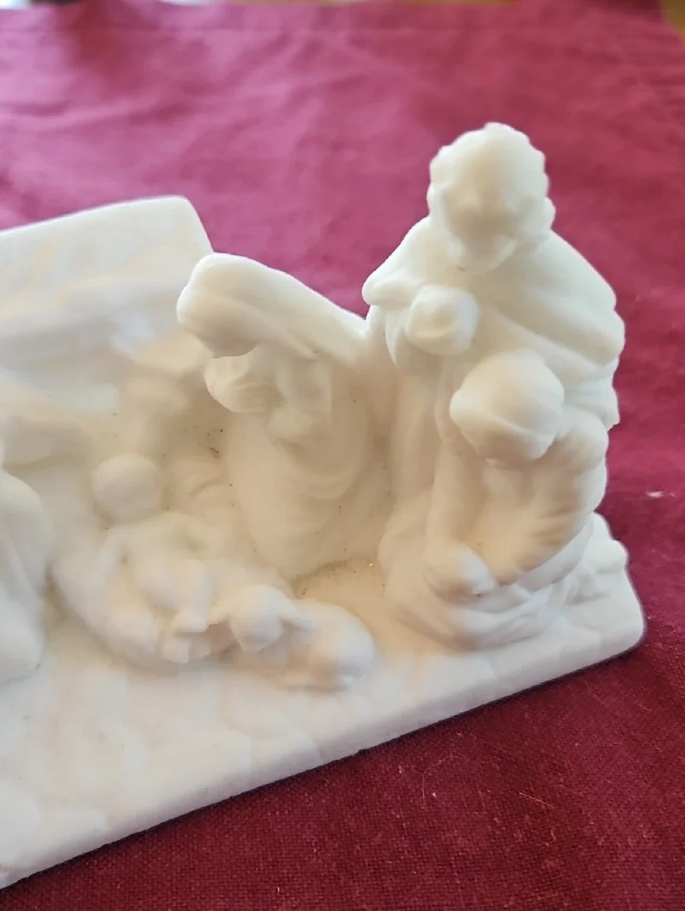 White Ceramic Nativity Scene Figurine